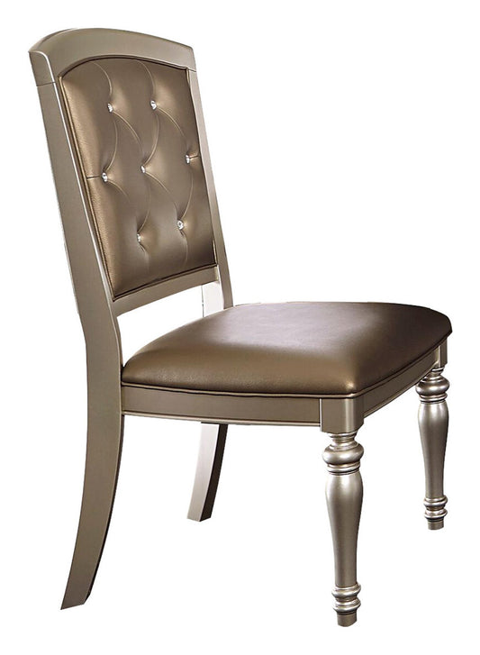 Homelegance Orsina 2 Dining Side Chair in Champagne