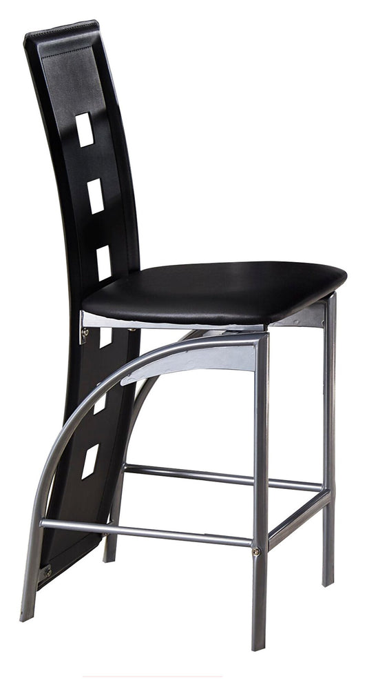 Homelegance Sona 2 Counter Height Dining Chair in Black
