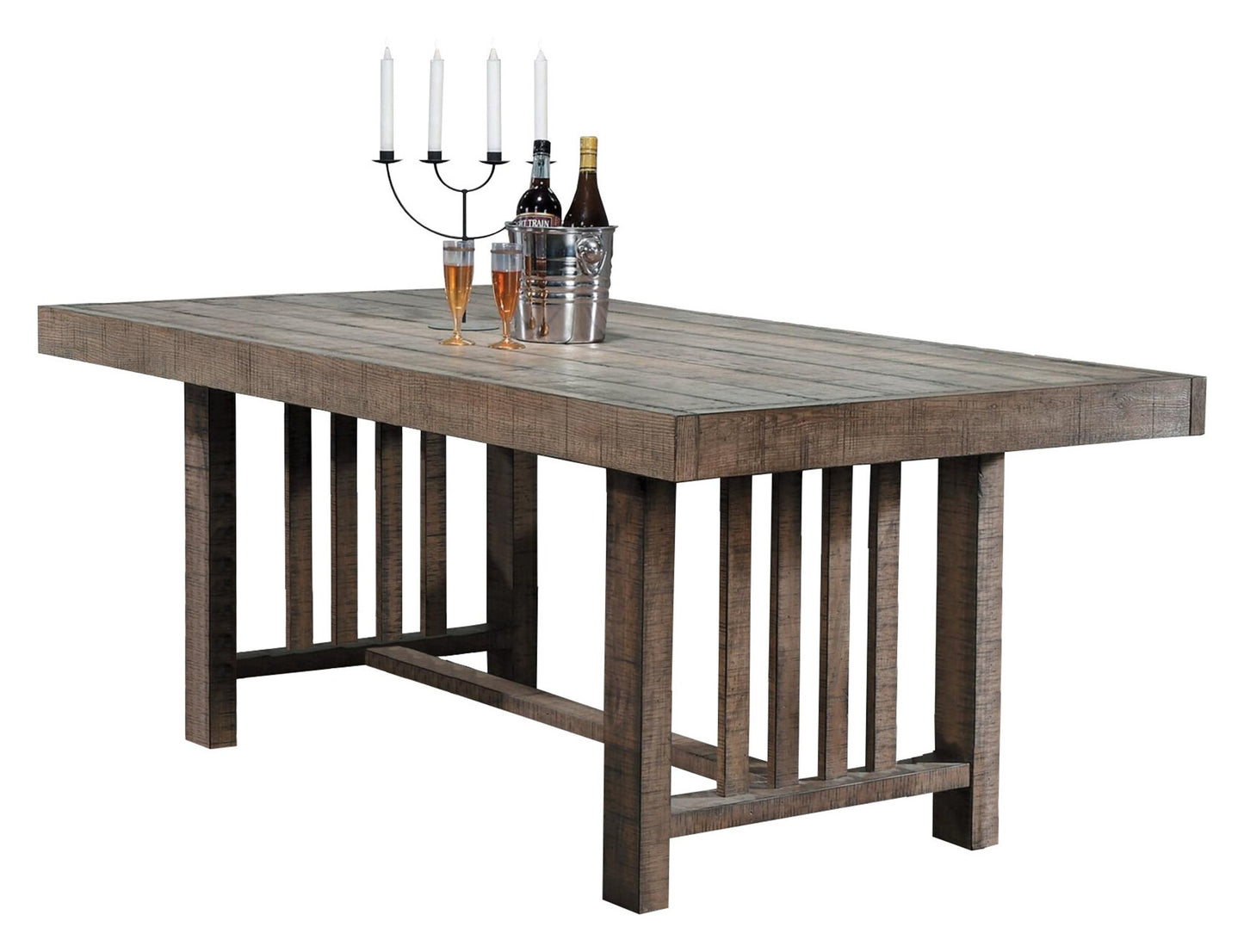 Homelegance Codie 6PC Dining Set Table, 4 Chair, Bench in Rustic Wood