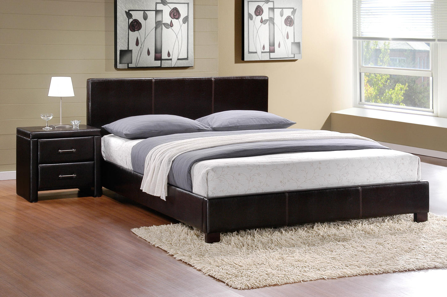 Homelegance Zoey Queen Platform Bed in Dark Brown