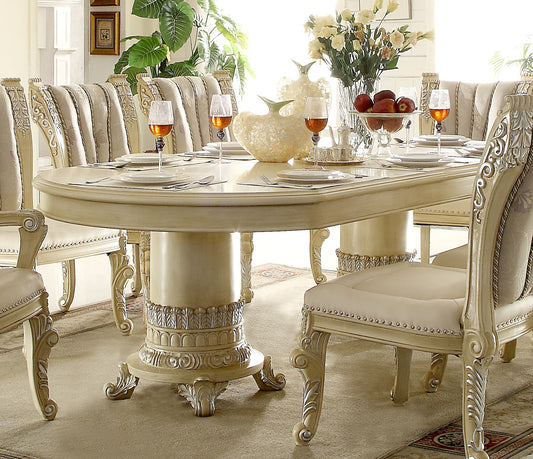 Dining Table in Newberry Cream Finish D5800 European Traditional Victorian