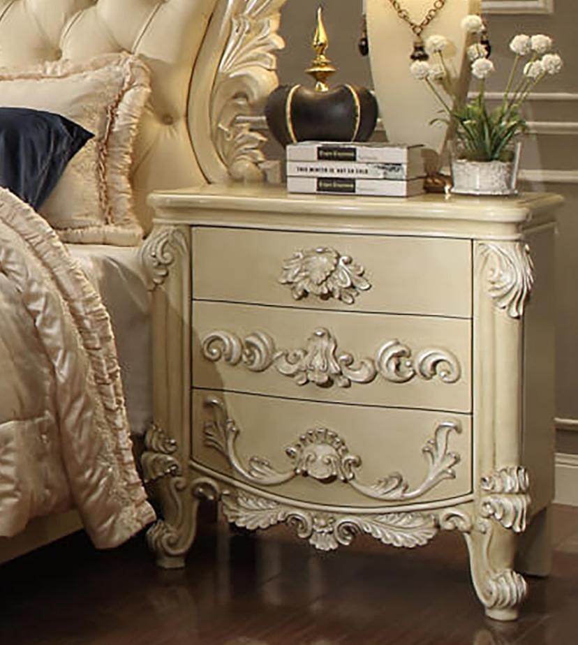 Night Stand in Newberry Cream Finish N5800 European Traditional Victorian