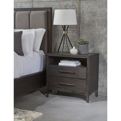 Modus Lucerne Two-Drawer Nightstand in Vintage Coffee