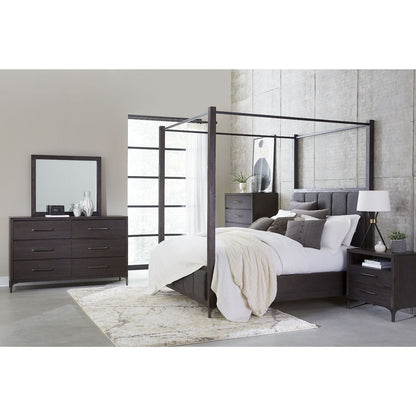 Modus Lucerne 5PC Cal King Canopy Bedroom Set in Vintage Coffee