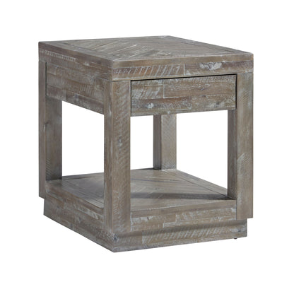 Modus Herringbone 2PC Coffee & End Table in Rustic Latte