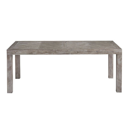 Modus Herringbone 8 PC Rectangular Table Set w Server in Rustic Latte