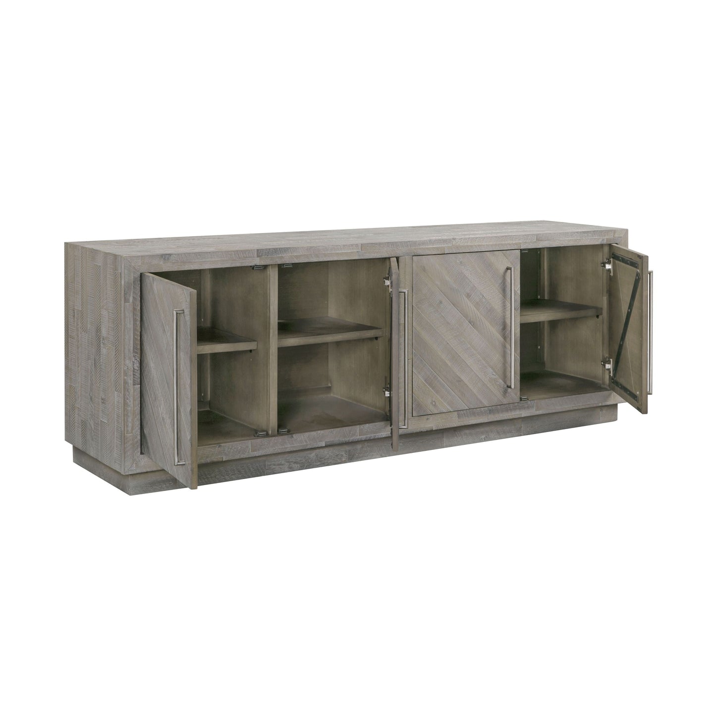 Modus Alexandra Solid Wood 74" Media Console in Rustic Latte