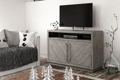 Modus Alexandra Solid Wood 54" Media Console in Rustic Latte