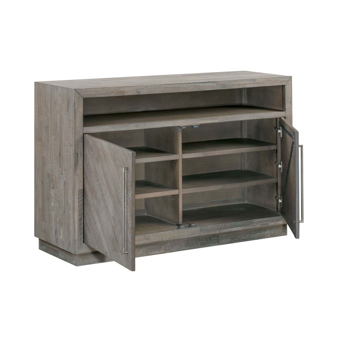 Modus Alexandra Solid Wood 54" Media Console in Rustic Latte