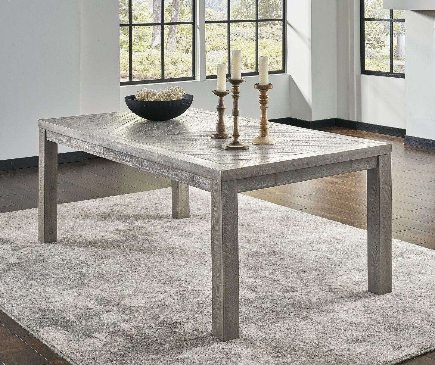 Modus Alexandra Rectangular Dining Table in Rustic Latte