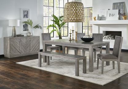 Modus Alexandra Rectangular Dining Table in Rustic Latte