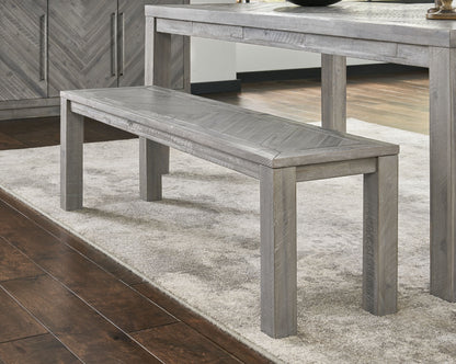 Modus Alexandra Solid Wood Dining Bench in Rustic Latte