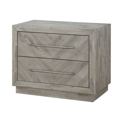 Modus Alexandra Two Drawer Nightstand in Rustic Latte