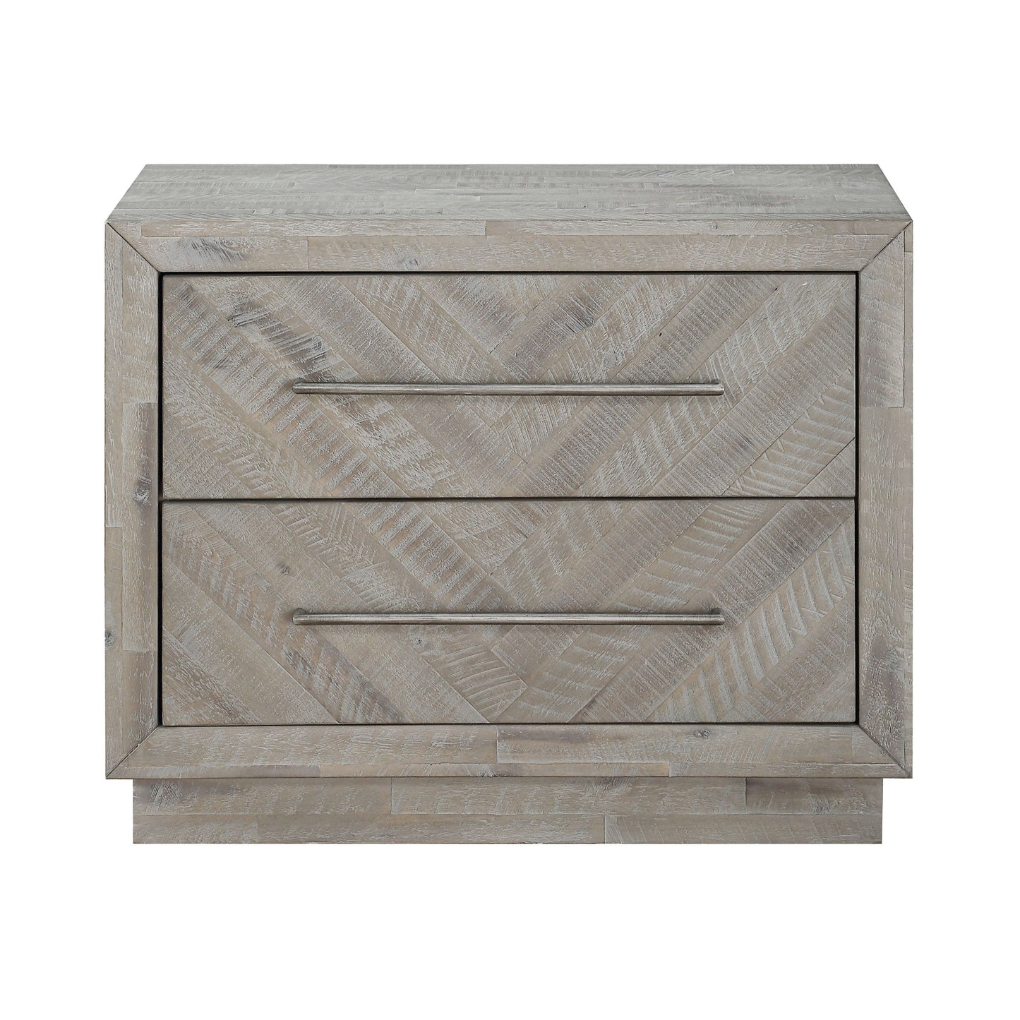 Modus Alexandra Two Drawer Nightstand in Rustic Latte