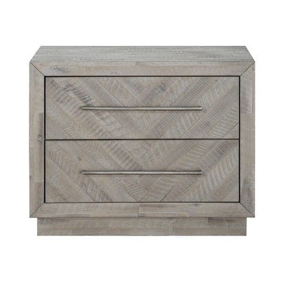 Modus Alexandra Two Drawer Nightstand in Rustic Latte