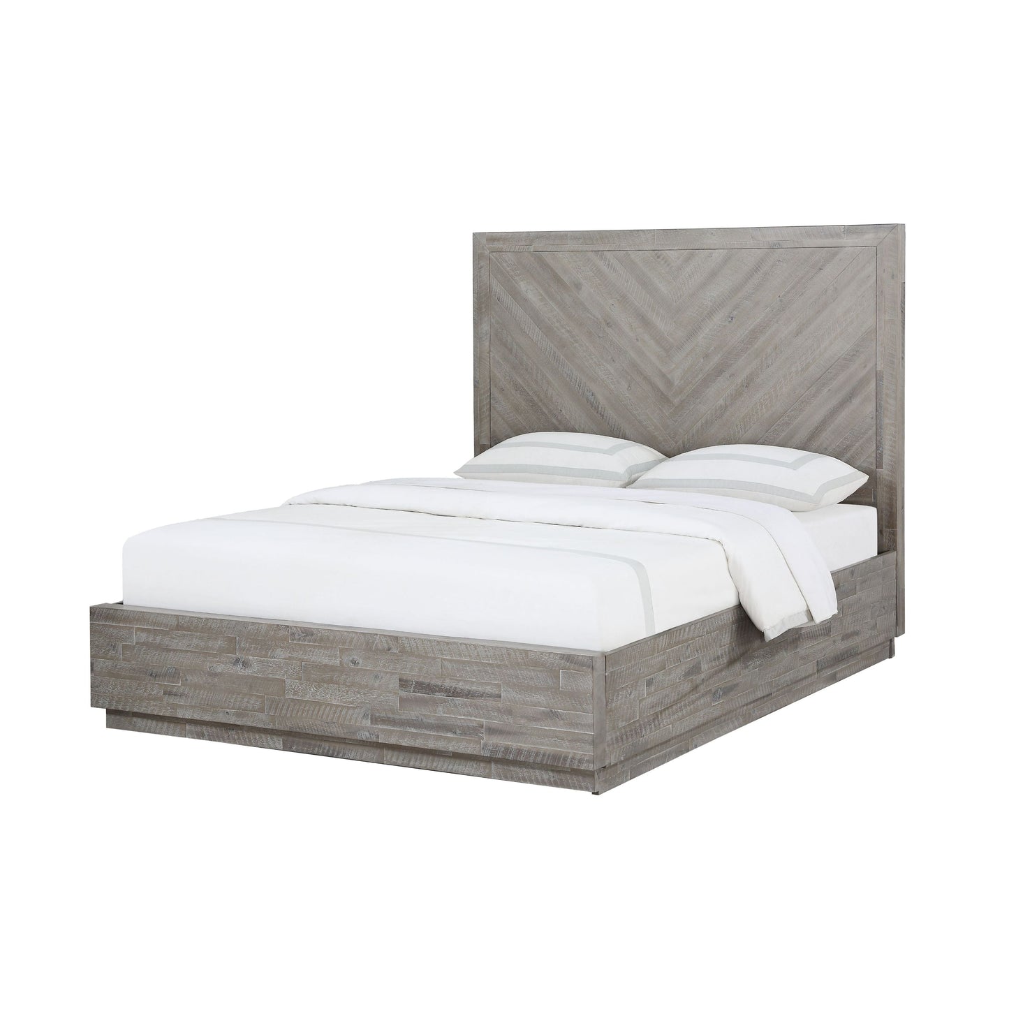 Modus Alexandra 5PC E King Platform Bedroom Set in Rustic Latte