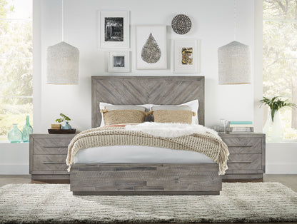 Modus Alexandra King Storage Bed in Rustic Latte