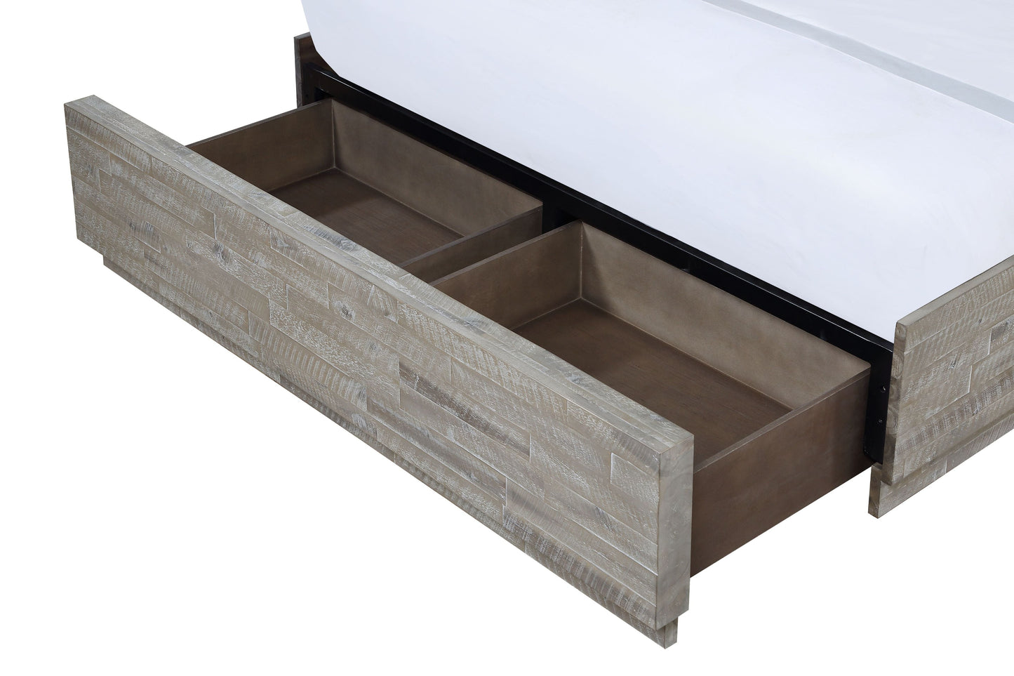 Modus Alexandra King Storage Bed in Rustic Latte