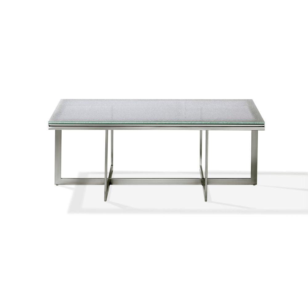 Modus Eliza 3 PC Coffee, End & Console Table Set in Ultra White