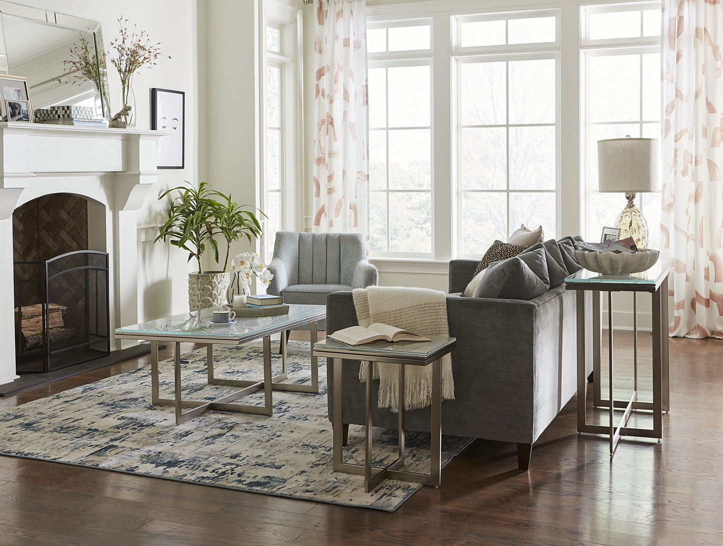 Modus Eliza Media Console Table in Ultra White