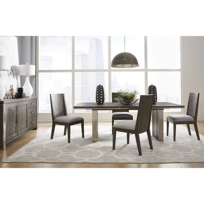 Modus Plata 5PC Extension Dining Table Set in Thunder Grey