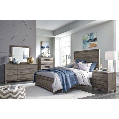 Modus Hearst Solid Wood Two Drawer Nightstand in Sahara Tan