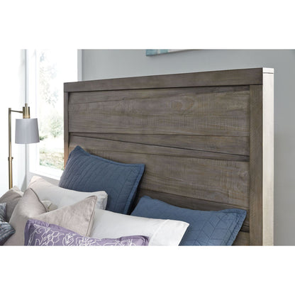 Modus Hearst Solid Wood Queen Panel Bed in Sahara Tan