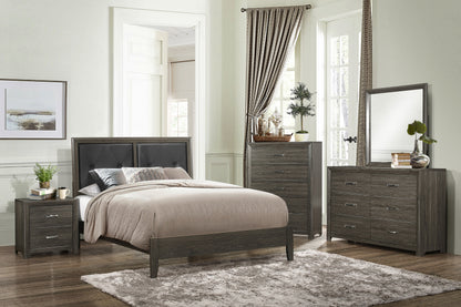 Homlegance Chest Edina Collection In Dark Gray Finish