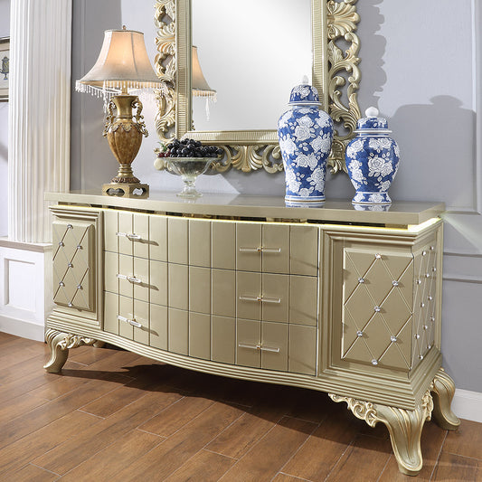 Dresser in Satin Gold Finish D8092 European Traditional Victorian