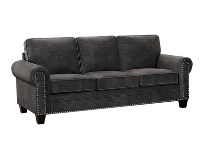 Homelegance Cornelia 2PC Sofa & Love Seat in Dark Grey Fabric