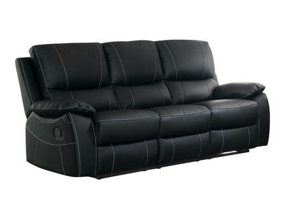 Homelegance Greeley 2PC Double Reclining Sofa & Recliner Chair in Black Leather