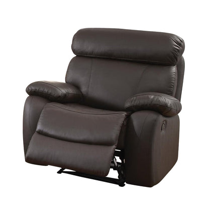 Homelegance Pendu 2PC Double Reclining Sofa & Recliner Chair in Brown Leather