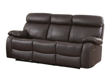 Homelegance Pendu 2PC Double Reclining Sofa & Love Seat in Brown Leather