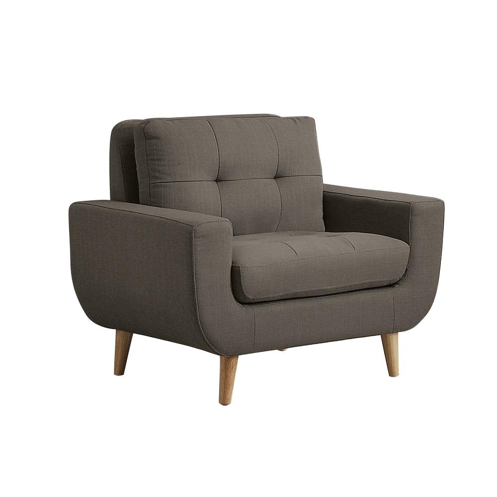 Homelegance Deryn 3PC Sofa, Love Seat & Chair in Grey Fabric