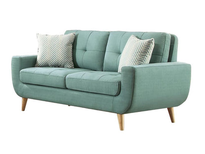 Homelegance Deryn 2PC Sofa & Love Seat in Teal Fabric