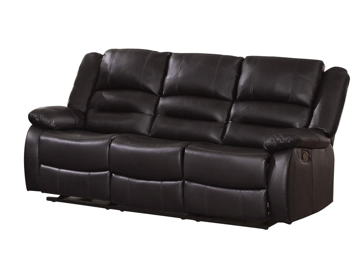 Homelegance Jarita 2PC Double Reclining Sofa & Love Seat in Brown Leather