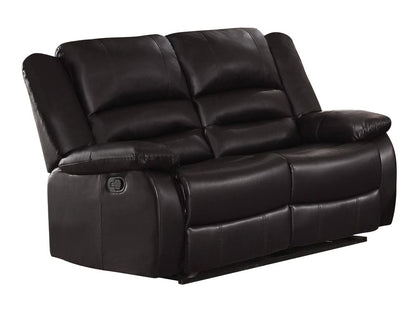 Homelegance Jarita 3PC Double Reclining Sofa, Love Seat & Recliner Chair in Brown Leather