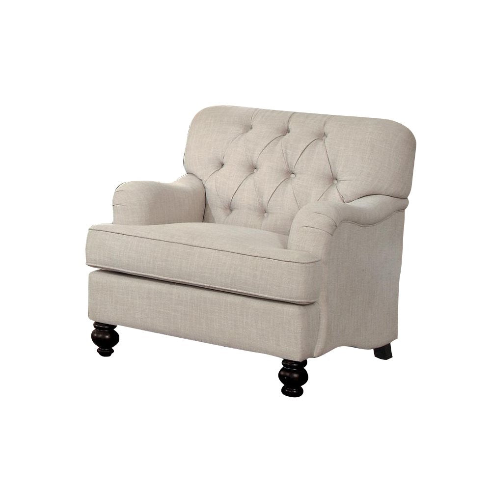Homelegance Clemencia Park 2PC Love Seat & Chair in Natural Fabric