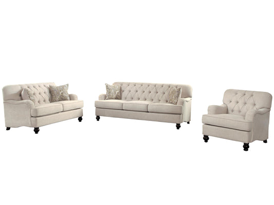 Homelegance Clemencia Park 3PC Sofa, Love Seat & Chair in Natural Fabric