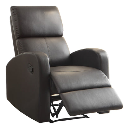 Homelegance Mendon Recliner Chair in Dark Brown Leather