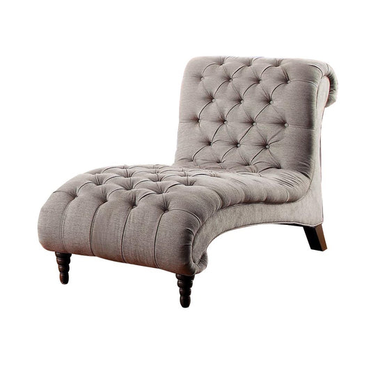 Homelegance St. Claire Park Chaise in Neutral Beige Fabric