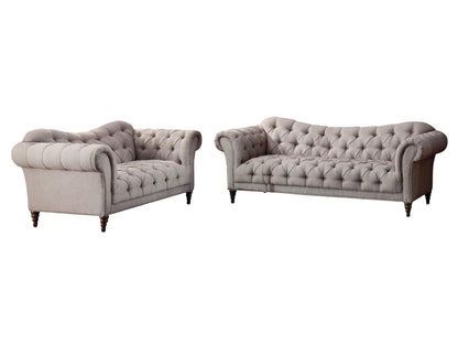 Homelegance St. Claire Park 2PC Set Sofa & Love Seat in Neutral Beige Fabric