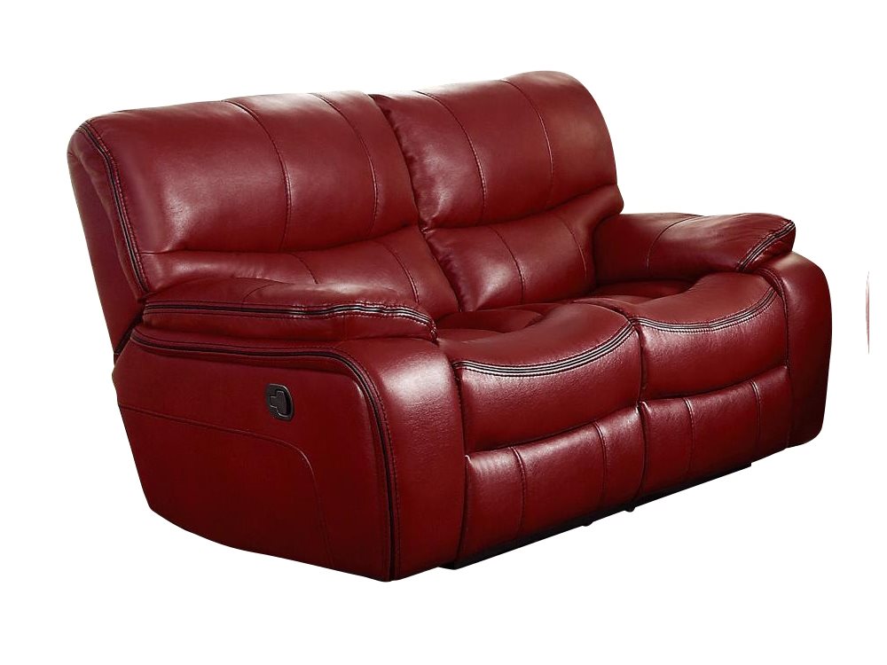 Homelegance Pecos 4PC Sectional Reclining Console Love Seat, Corner, Recliner Chair & Reclining Love Seat in Red Leather