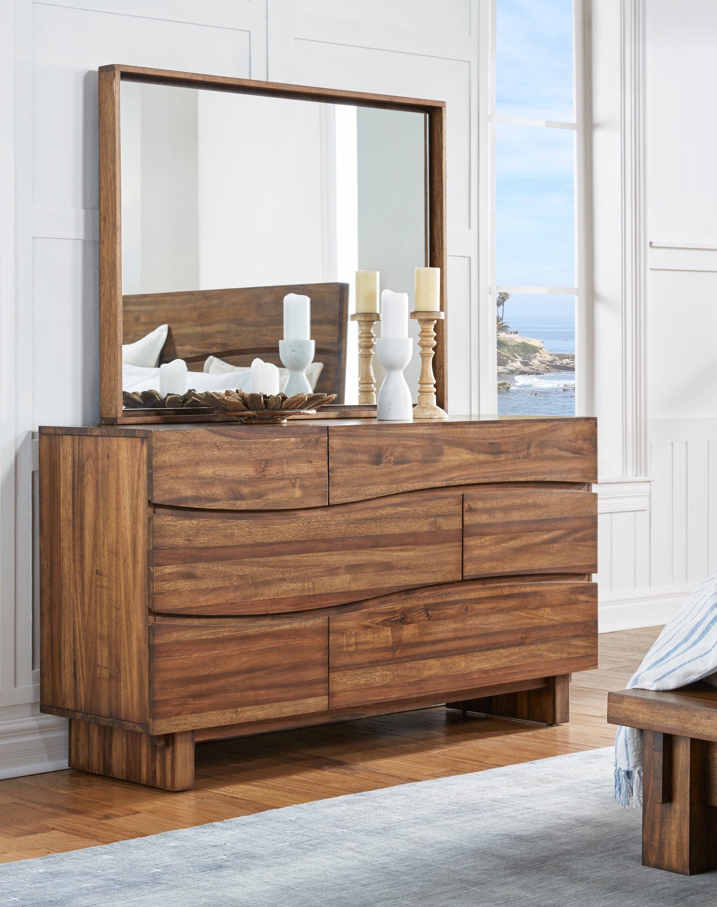 Modus Ocean Dresser Mirror in Natural Sengon