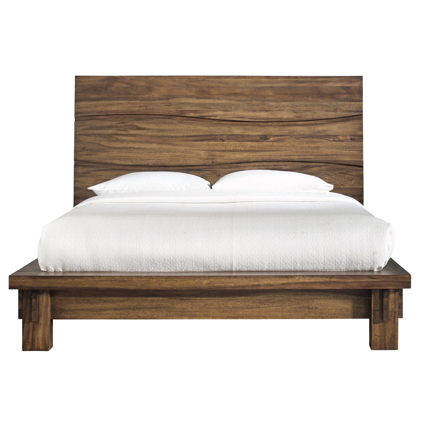 Modus Ocean Queen Platform Bed in Natural Sengon