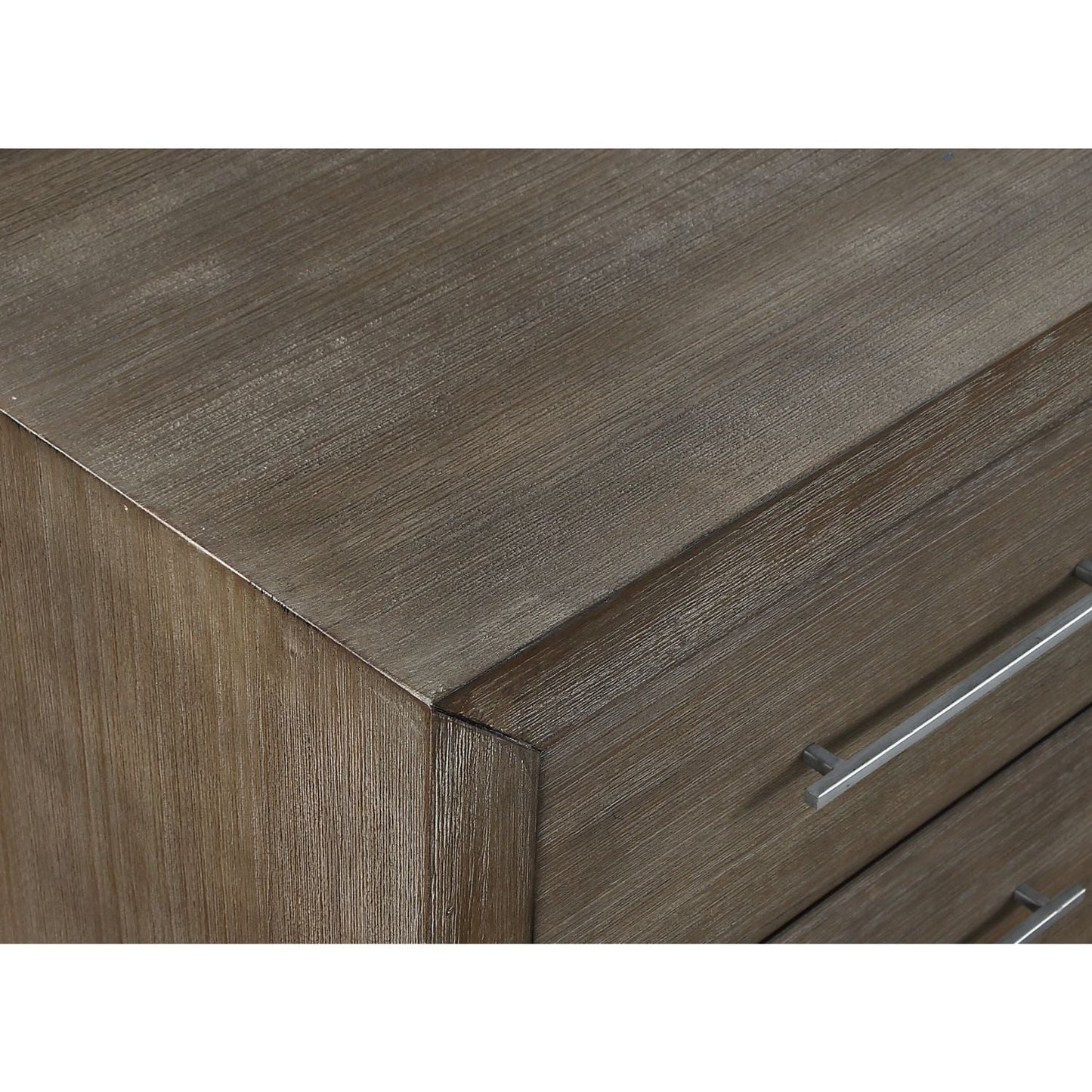 Modus Melbourne Two Drawer Nightstand with USB in Dark Pine