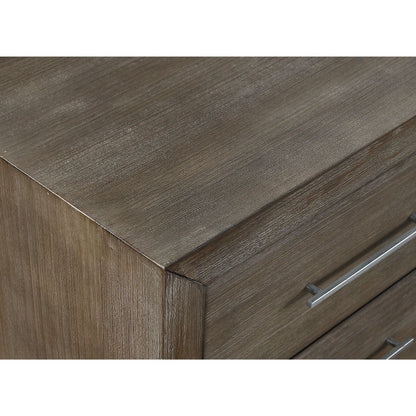 Modus Melbourne Two Drawer Nightstand with USB in Dark Pine