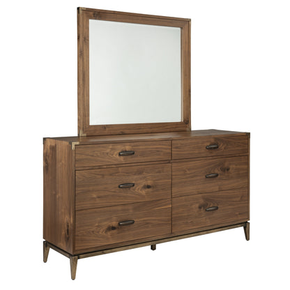 Modus Adler 5PC Full Bedroom Set with 2 Nightstand in Natural Walnut