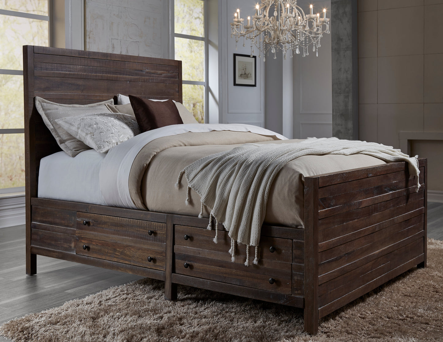 Modus Townsend Cal King Storage Bed in Java