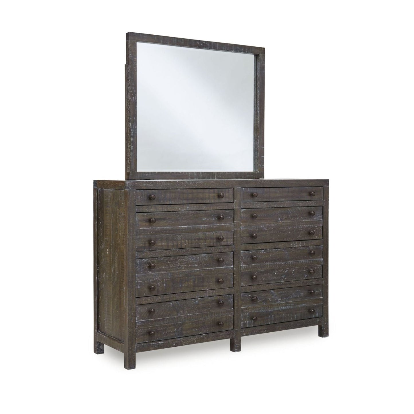 Modus Townsend 5PC Queen Low-Profile Bedroom Set with Chest in Gunmetal
